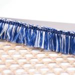 Nylon Black White Carpet Pillows 2.5cm Fringe Tassel Trim