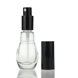 Quality Spray Cap Serum Glass Bottle Matte Black 30ml wholesale