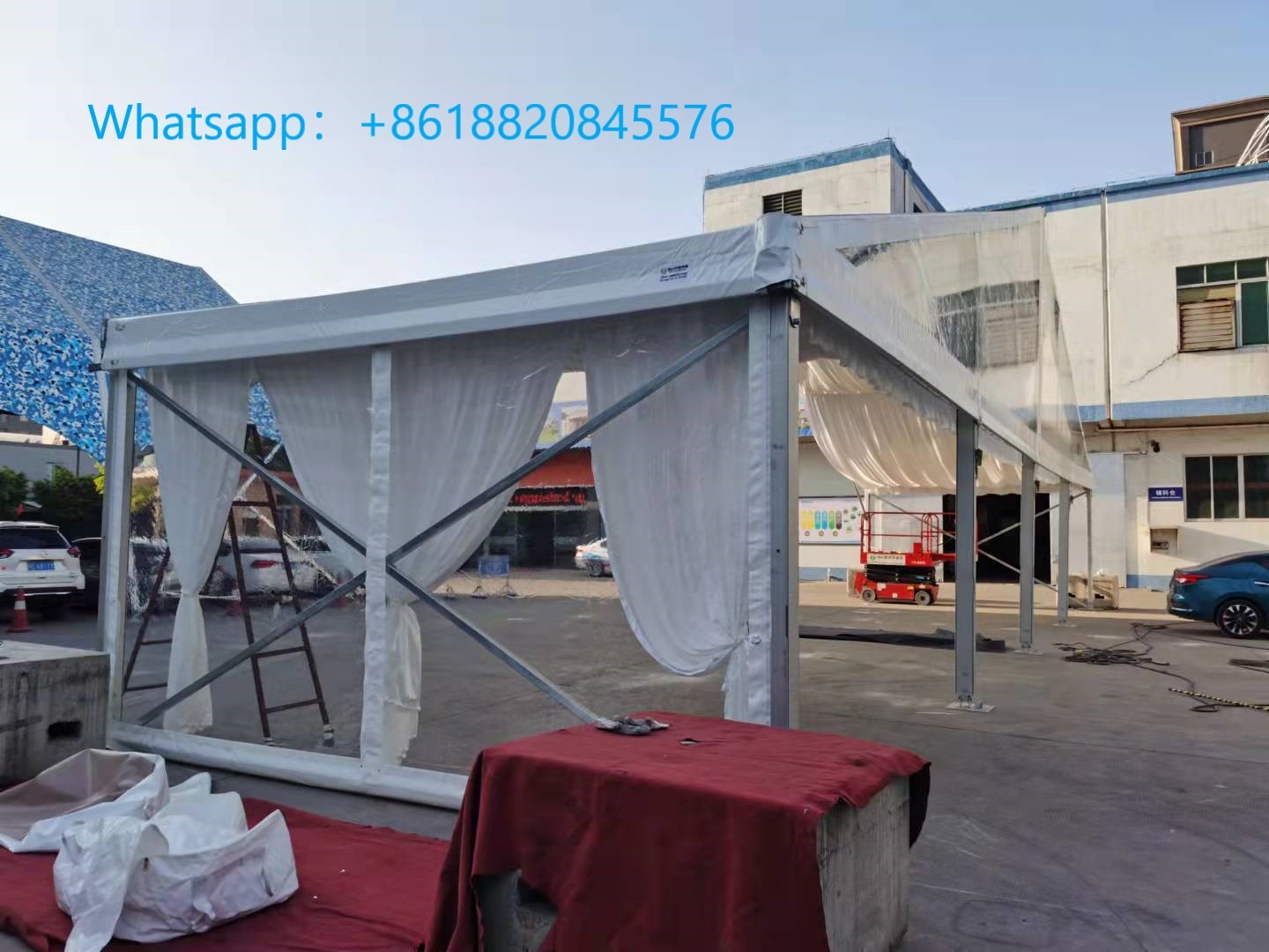 Marquee Transparent Clear Roof Wedding Tent 10m Height Aluminum 6061 / T6