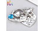 43G Crown Engraved Urn Necklace Charms For Loved Animals