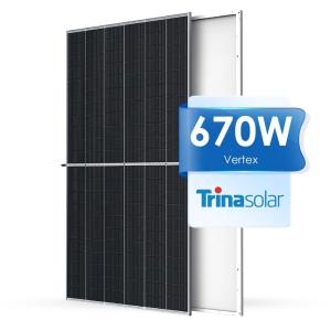 Quality CE TUV Certified Trina Bifacial Glass Solar Panel 540W 550W 660W 700W N-Type Cells EU 450W wholesale