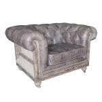 Deconstructed 19 Century Vintage Leather Sofas Chesterfield Chair With Wheels