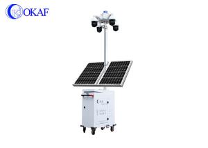 Quality 3-6m Mobile Sentry Surveillance Trailers Tower Stainless Steel HD PTZ Camera 1920*1080P wholesale