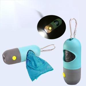 Quality Plastic Biodegradable Dog Poop Bags LED Flashlight Dog Waste Bags wholesale