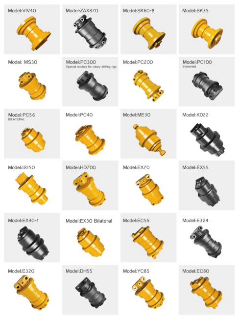 PC56 PC40 PC100 PC200 VIV40 SK60-8 MS30 excavator track roller for excavator spare parts
