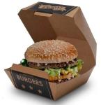 Biodegradable Cardboard Paper Sushi Burger Boxes Packaging Customized Logo