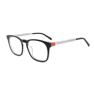 Quality Vintage Metal Core Acetate Frame Glasses Unisex Clear Len Optical Eyewear wholesale