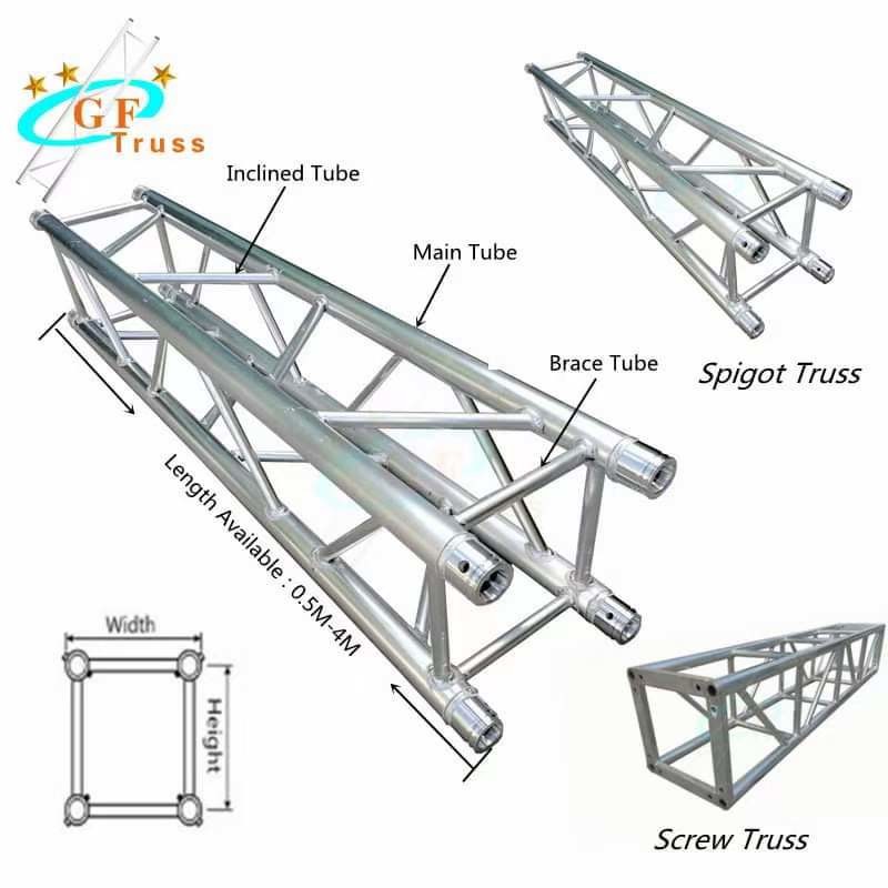 OEM 0.5m Length Aluminum Concert Lighting Truss