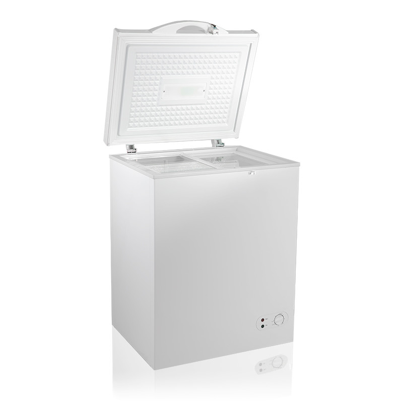 White Coating Deep Chest Freezer 220V / 50Hz With Sliding Glass