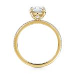 925 Sterling Silver Brazilian Round White CZ Engagement Ring Fine Jewelry