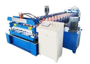 Quality Hydraulic Color Steel Corrugated And Trapezoidal Roofing Sheet Metal Roll Forming Machines wholesale