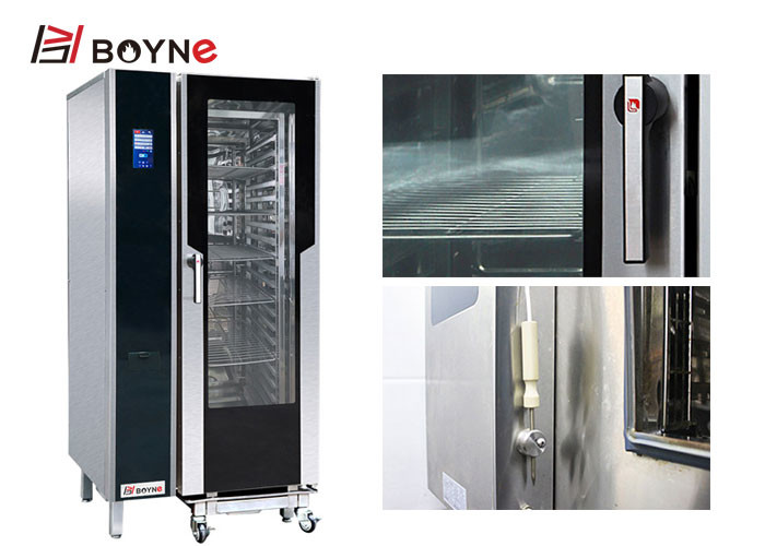20 Trays Combi Steam Oven 304 Stainless Steel Canteen Restaurant Electric Combi Oven
