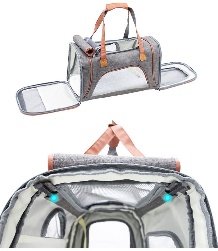 Small Cat Dog Folding Pet Carrier Travel Bag On Wheels Out Going 16x10x8 13x13x8 18x11x11