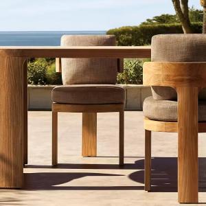 Quality Waterproof Cushion Teak Wood Outdoor Table And Chairs Patio Set OEM wholesale