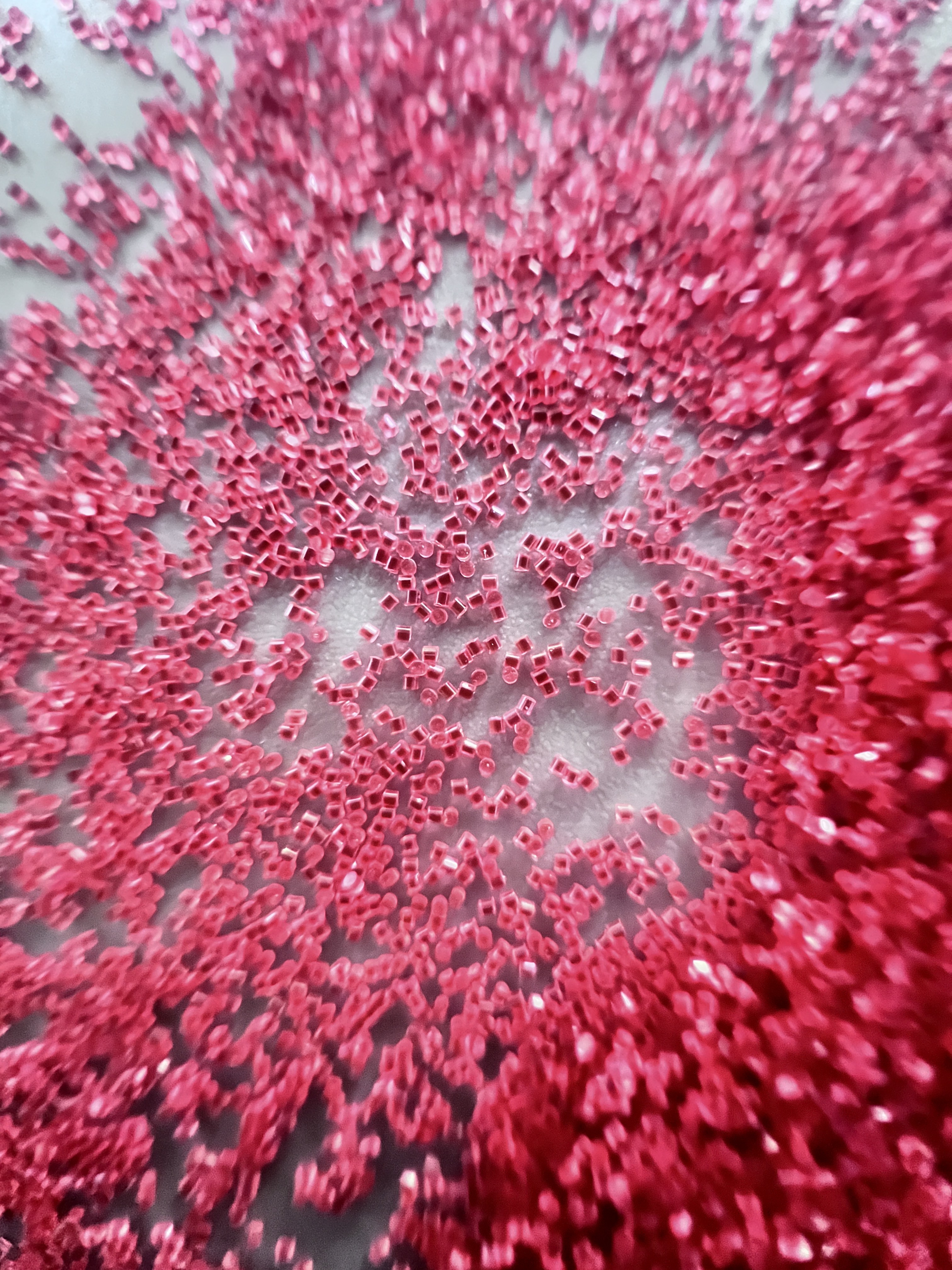 Orange Plastic Blasting Media 0.5mm Round Polyamide Polishing Sands