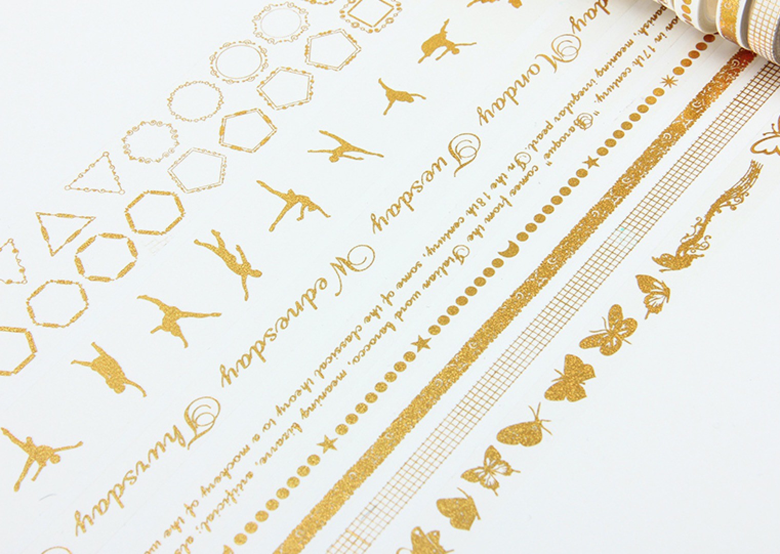 Hot sale custom printed decorative washi tape gold foil washi tape