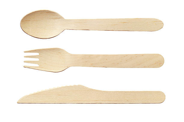 Disposable Bidegradable Wooden Knife Fork Spoon Birch Wood 16cm For Party