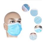 Anti Virus 3 Ply Disposable Face Mask High Efficiency Filtration 9.5*17.5cm
