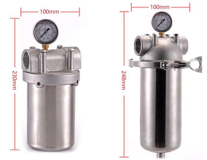 Water Purification 304 Stainless Steel Single Core Pre Coarse Filter for Liquid Media