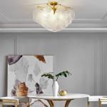 Glass Pendant Match LED Chandelier For Living Room Dining Bedroom Luxury Metal