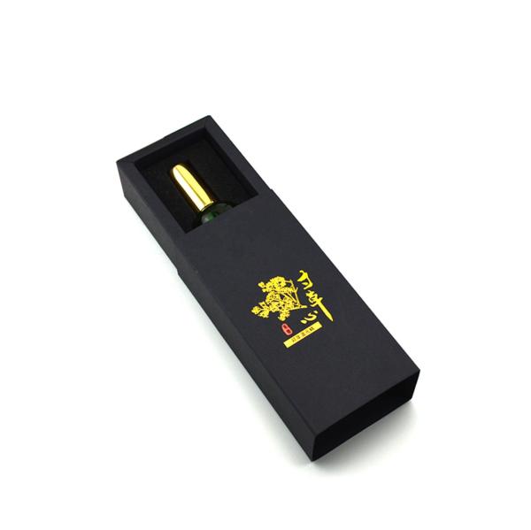 High Quality Black Paper Embossing Logo Car Gift Set Box Bottle Solid Perfume