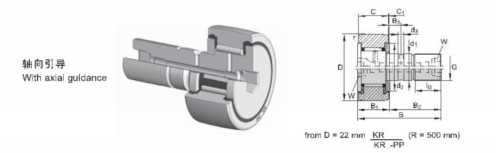 KRE90 NUKRE90 NUKR90 Stud Type Track Rollers Bearing For Textile Machinery