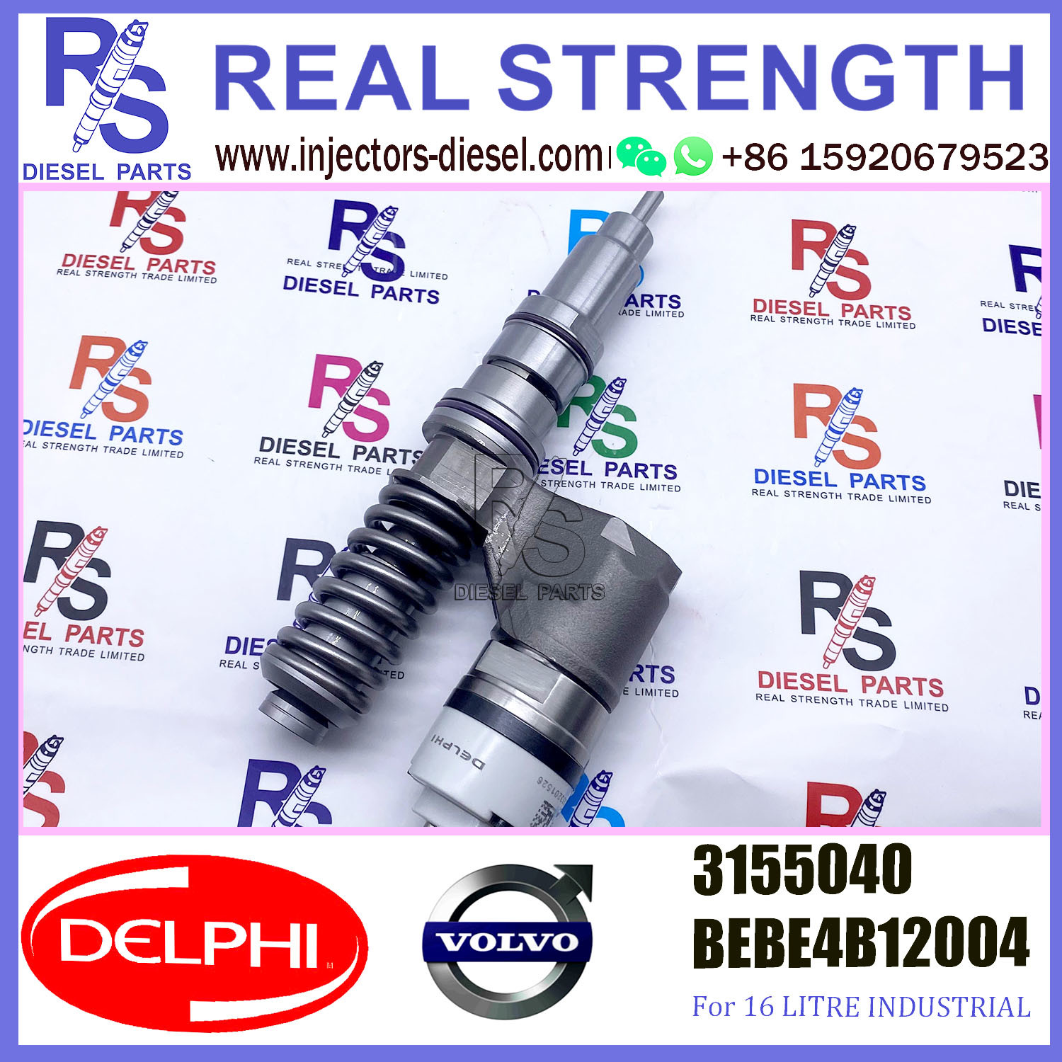 DELPHI injector 3155040 BEBE4C12004 Diesel pump Injector V-O-L-V BEBE4C12004 A3 for D12 3045 EURO SPEC