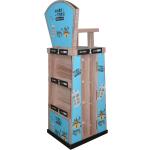 Customized Advertising Cardboard Display Stands Flat Packaging / Individual