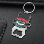 Custom Logo Magnetic Bottle Opener Keychain Metal Zinc Alloy Enamel Beer Opener
