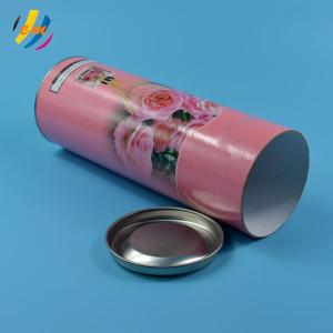 Quality diameter 70mm Cardboard Tube Packaging With Metal Tin Plug wholesale