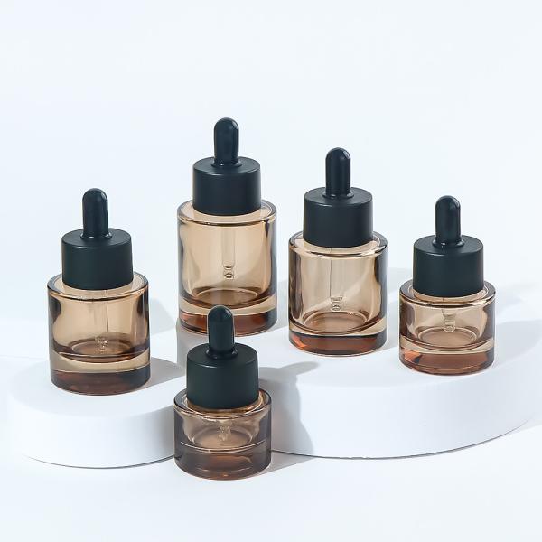 15 20 30 40 50ml Custom Round Cosmetic Frosted Face Hair Serum Essential Oil