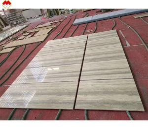 Quality 12x24 Inch Size Grey Veins Beige Travertine Floor Slab at Good in Modern Design Style wholesale