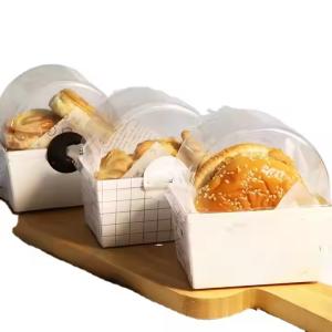 Quality Eco-friendly Fast Food Takeaway Boxes Custom Logo Sizes in Kraft for Burgers wholesale