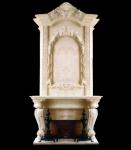 Large marble fireplace mantel