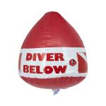Red Scuba Marker Buoy Lightweight , PVC Inflatable Marker Buoy Wear Resistance
