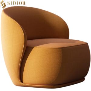Quality Luxury Custum Modern Fabric Leisure Chair Ergonomically Curved Back 74cm Height wholesale