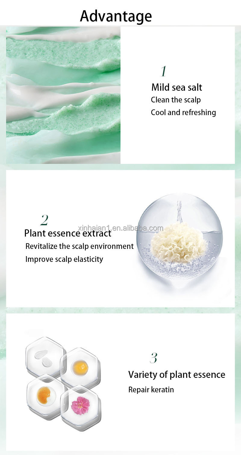 Gel Form Sea Salt Shampoo Cream for Clearing Hair Anti-Dandruff Anti-Itch Oil Control