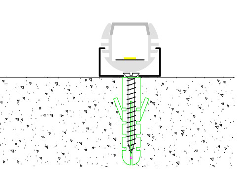Mounted or suspended installtion 18mm round shape led extrusion