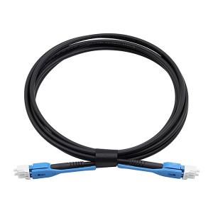 Quality LC UPC Fiber Patch Cable , LSZH Single Mode OS2 Fiber Cable 4.8mm Black wholesale