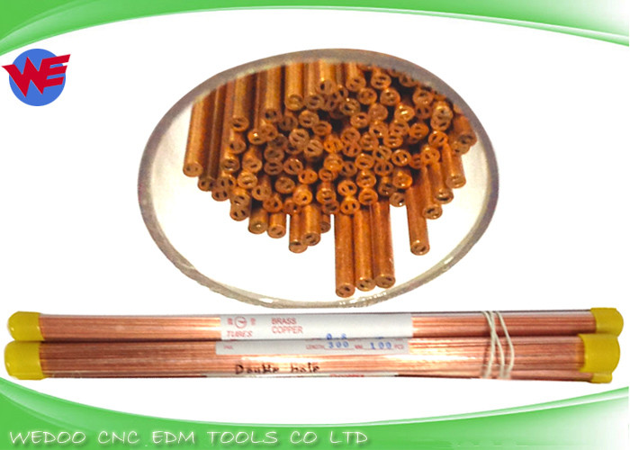 Precision EDM Copper Tube With Double Hole 0.8 X 400 For EDM Drilling Machine