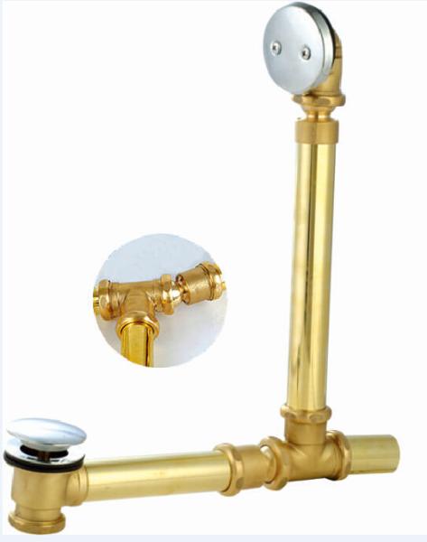 Cheap T shape pop up bath tub drain, exposed bath waste for sale