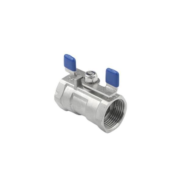 Thread Connection 1/2" NPT 316 Stainless Steel 1PC Ball Valve Butterfly Handle