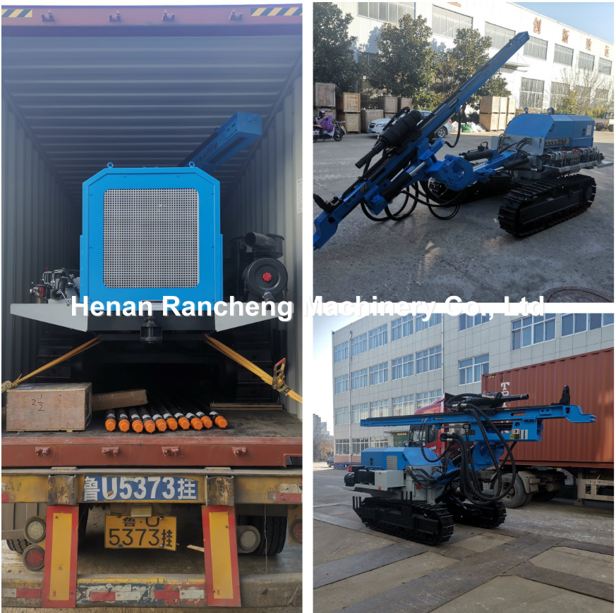 60-80m Depth Crawler Hydraulic DTH Drilling Rig 90-165mm Diameter 3100 N.m Rotary Torque