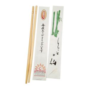 Quality Logo Printed Restaurant Chinese Bamboo Chopsticks , Twins Wooden Chopsticks Compostable wholesale