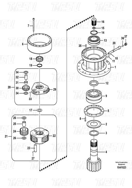 Energy Mining VOE14569767 VOE14724044 EC290B Excavator Swing Drive Catalog for