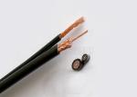 OEM / ODM RG6 Coaxial Cable Two Powerline Black / White Coaxial Cable
