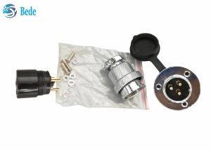 Quality M25 Circular Aviation Connector 4 Pin With Round Flange And Dust Cover 300V 20A wholesale