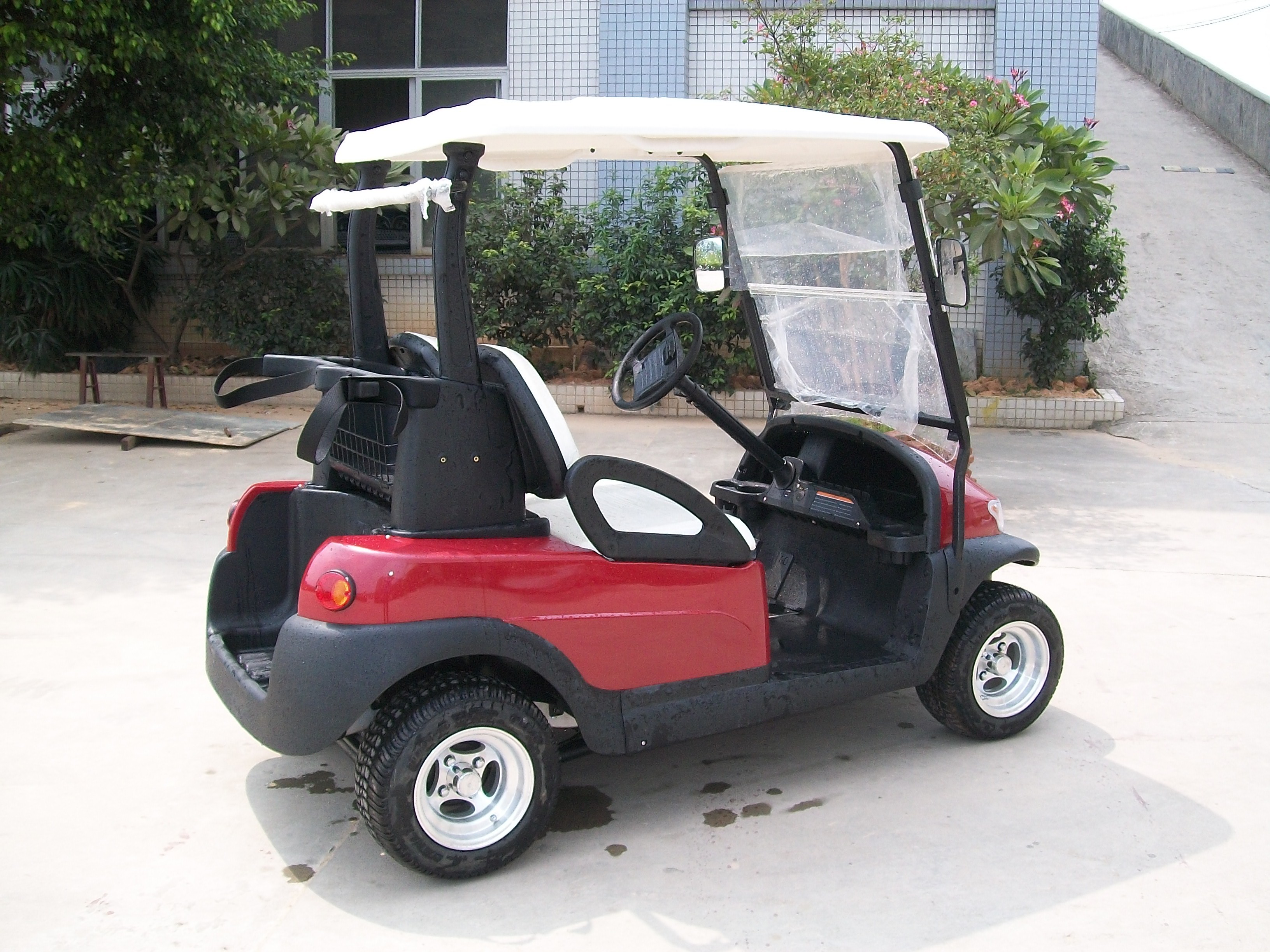 Red Color Trojan Battery Mini Electric Golf Car 48V Buggy Car