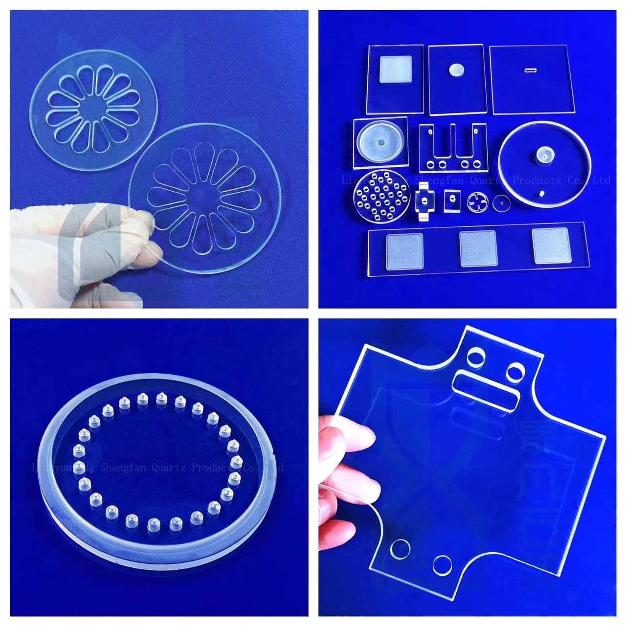 Custom High Purity UV Fused Silica Quartz Glass Optical Windows For Electronic Instruments