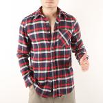 7 Colors Cotton Long Sleeve Mens Casual Plaid Shirts